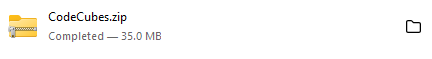 Downloaded Code::Cubes Zip File